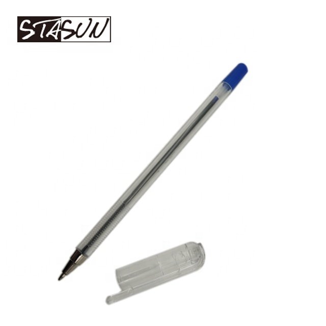 STASUN Classic Basic Customized Clear Plastic Ballpoint Pen Simple