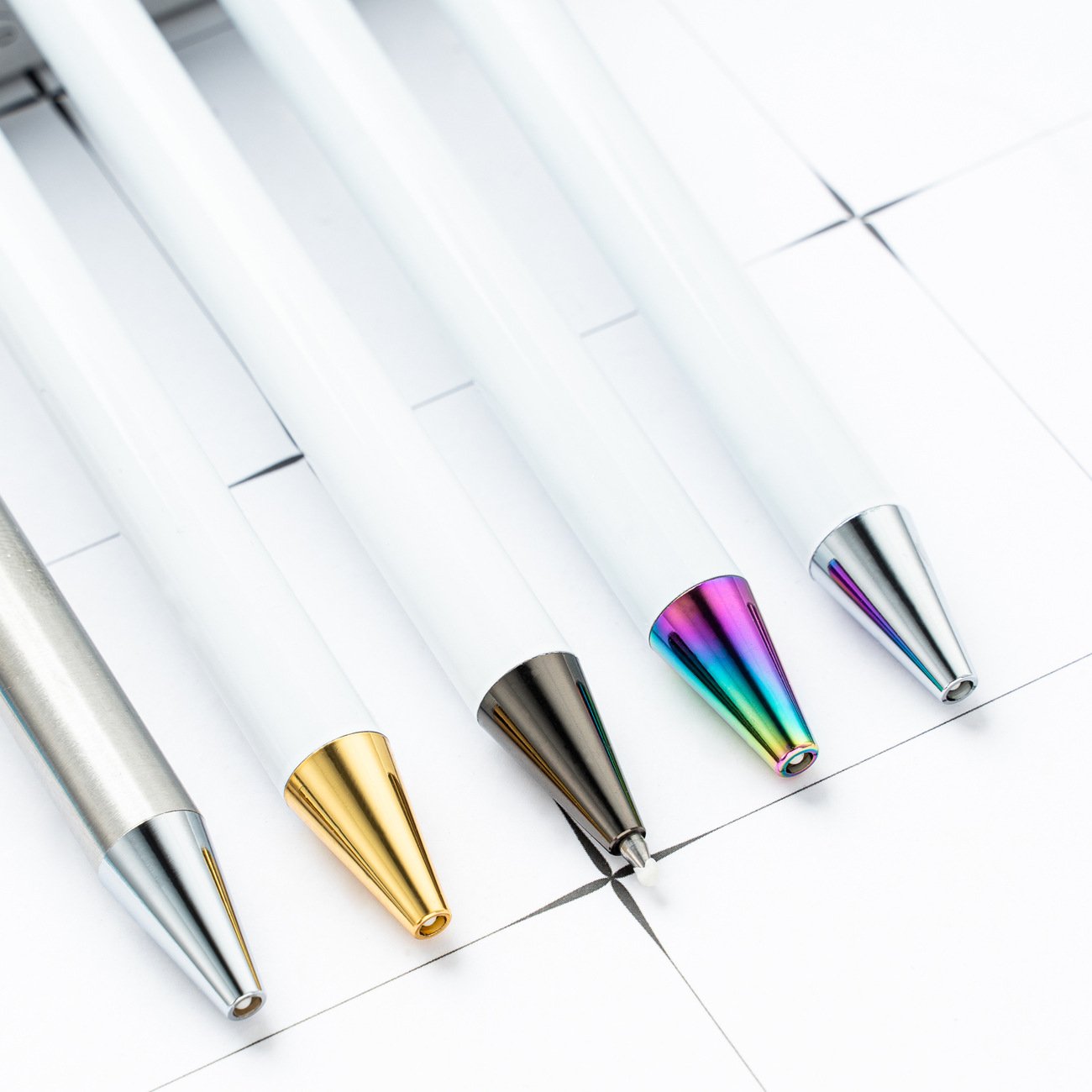 Metal Ballpoint Pen with Custom Logo Ready to Ship Heat Transfer Stylo for Promotion