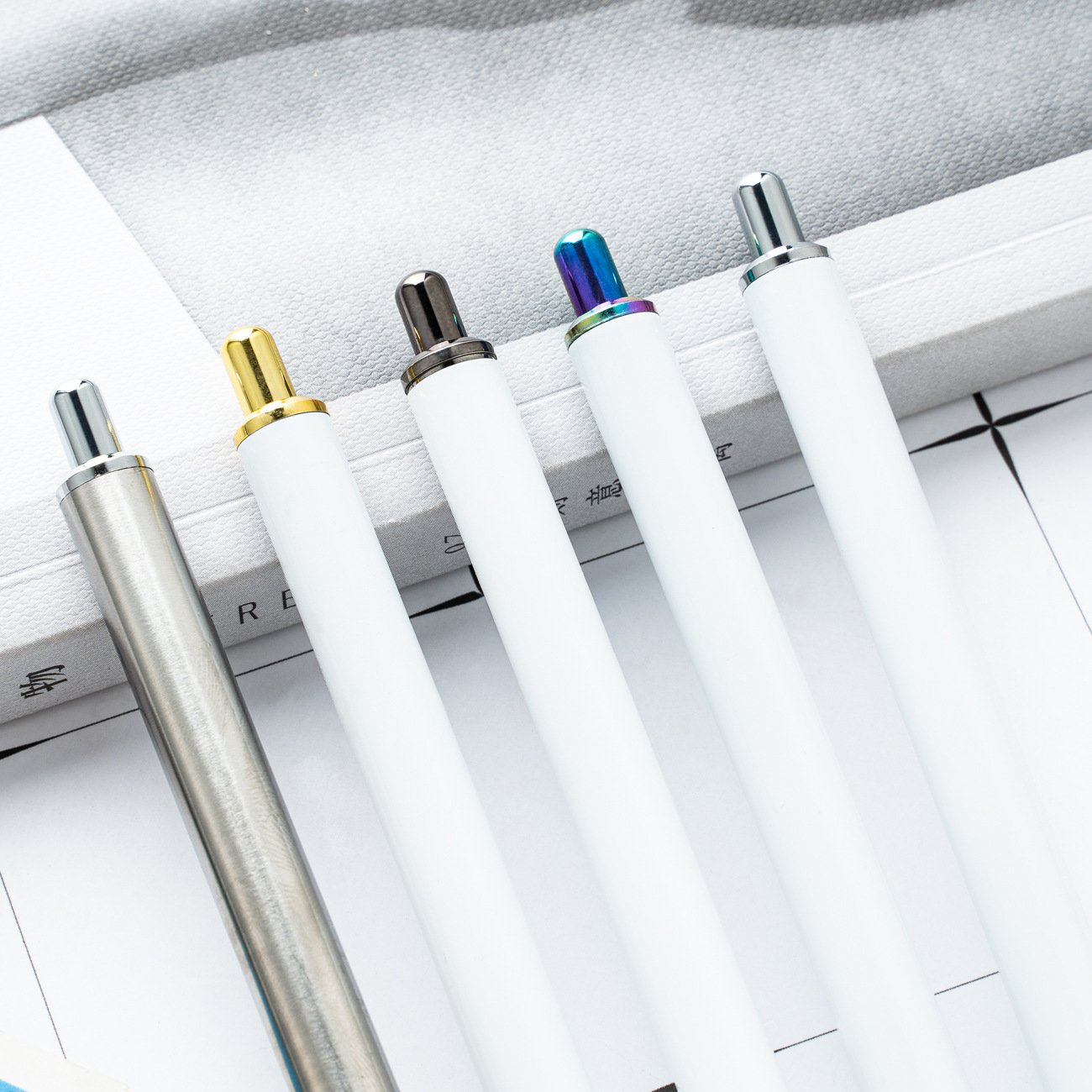 Metal Ballpoint Pen with Custom Logo Ready to Ship Heat Transfer Stylo for Promotion