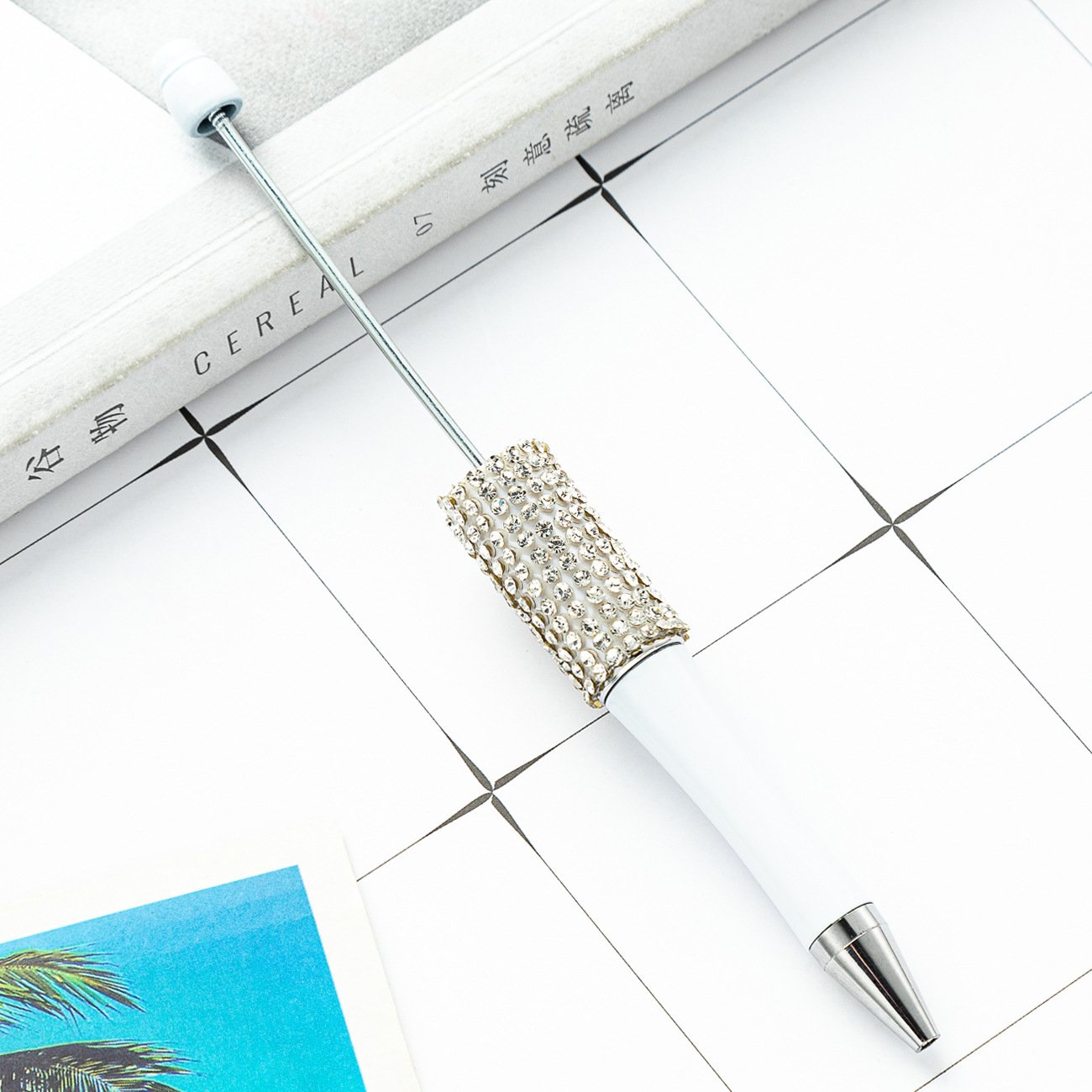 Wholesale Custom Diamond Ballpoint Pen Creative DIY Plastic Business Promotion Novelty Logo Black Ink Gift