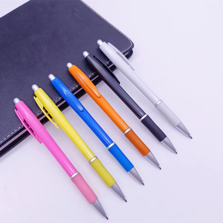 Zeamor Promotional Products Cheap Soft Rubber Grip Plastic Orange Ballpoint Pen With Custom Logo