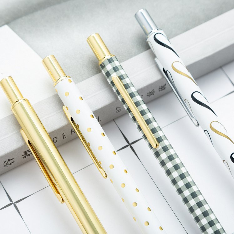 Factory Cheap Custom Pen Metal Click Ball Pen With Custom Full Color Heat Transfer Printing Pattern Metal Pen