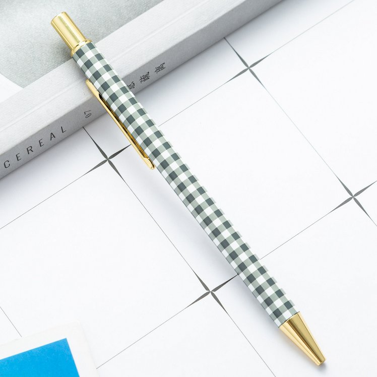 Factory Cheap Custom Pen Metal Click Ball Pen With Custom Full Color Heat Transfer Printing Pattern Metal Pen