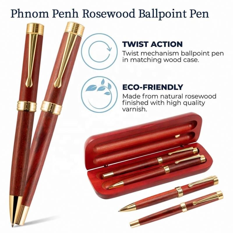 Creative Luxury Nice Quality Wood Turning Pen Kits Stylish Look Roller Pen With Custom Logo Business Office Hotel Gift Ballpen