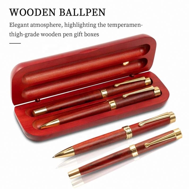 Creative Luxury Nice Quality Wood Turning Pen Kits Stylish Look Roller Pen With Custom Logo Business Office Hotel Gift Ballpen