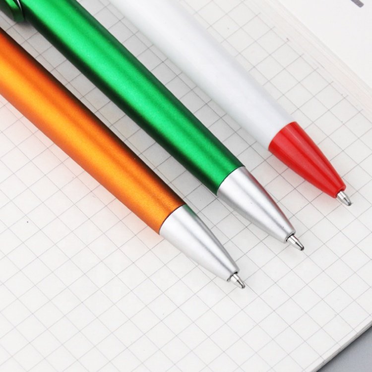 Cheap white blank plastic press ball pen customized sublimation ballpoint pen for office school and promotion supply