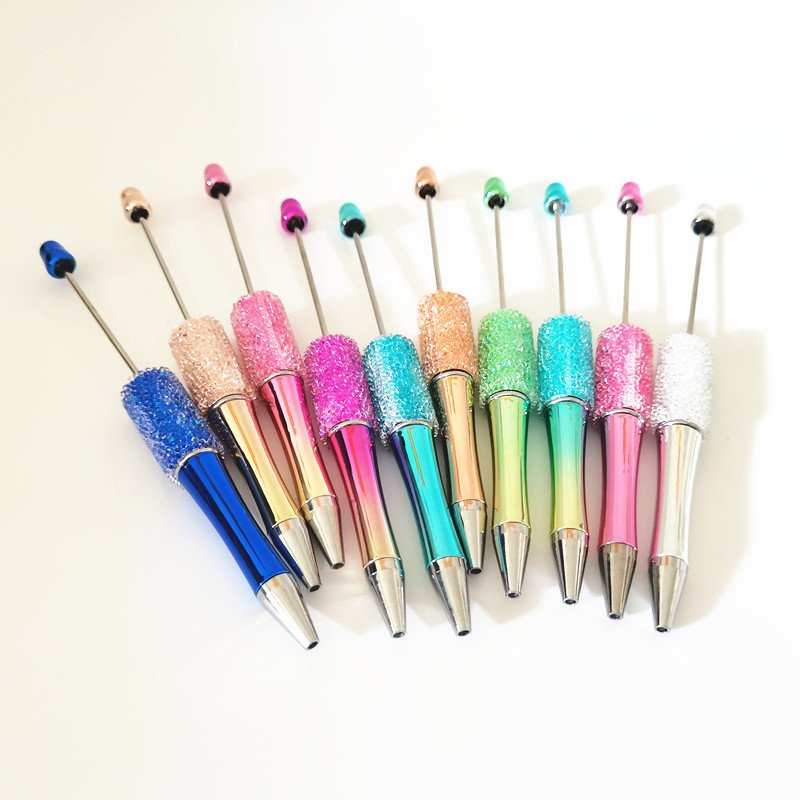 Candy Diamond DIY Bead Ballpoint Pen Black Ink Kid Students Office School Supplies Beadabl Pens