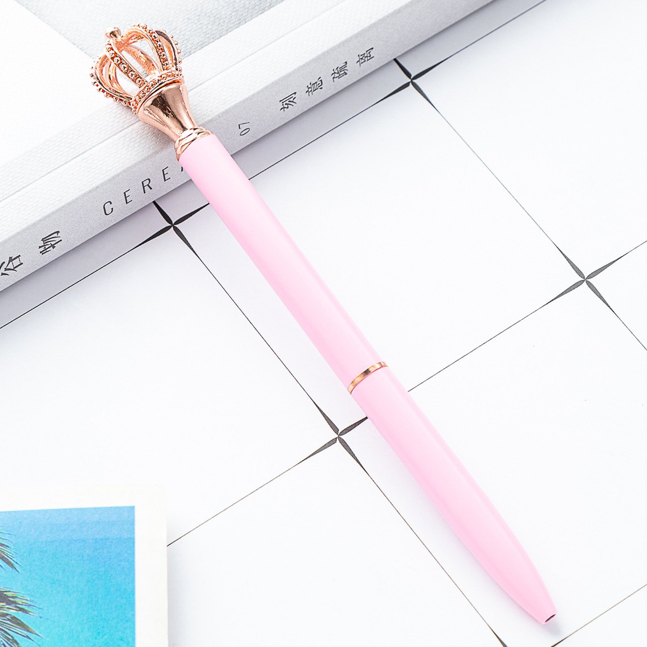 Customized Logo Crown Style Metal Ballpoint Pen Premium Ball Pen with Personalized Design
