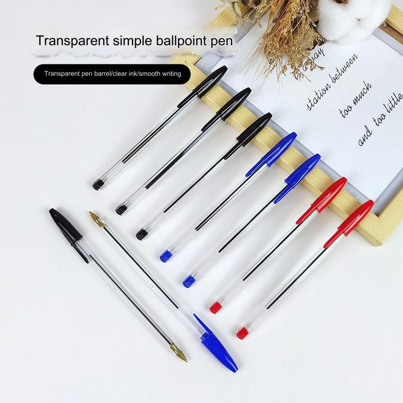 JPS ODM Stylo Gel Cheap Office Simple transparent rod plug box Transparent Ballpoint Pen Gel Pen