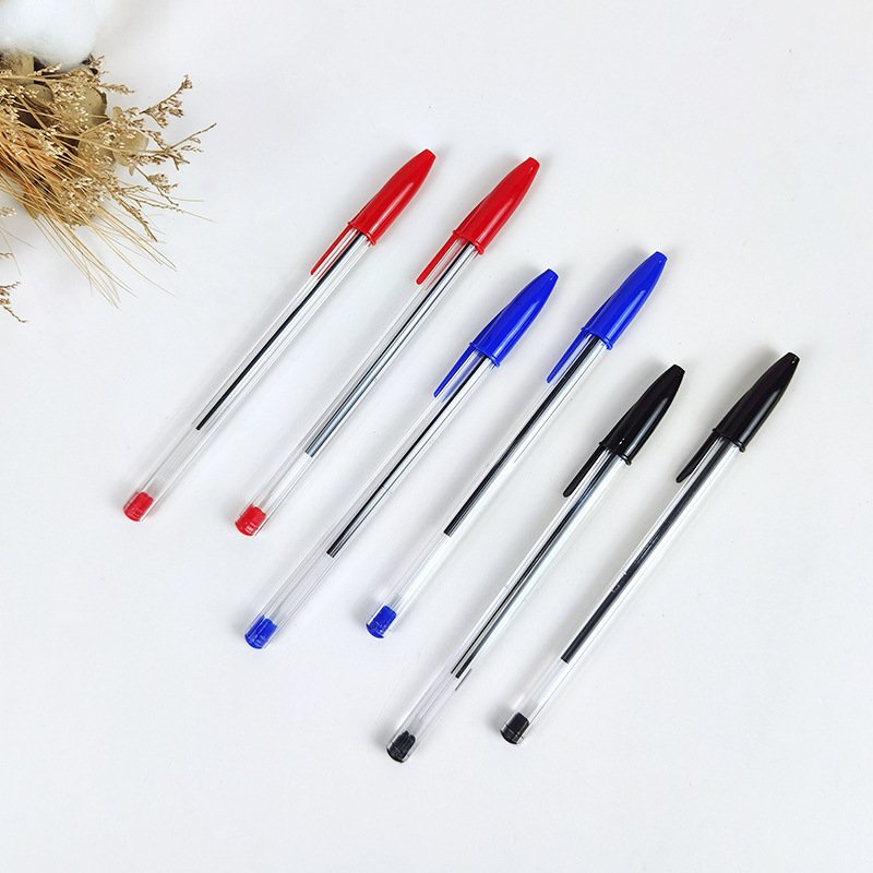 JPS ODM Stylo Gel Cheap Office Simple transparent rod plug box Transparent Ballpoint Pen Gel Pen