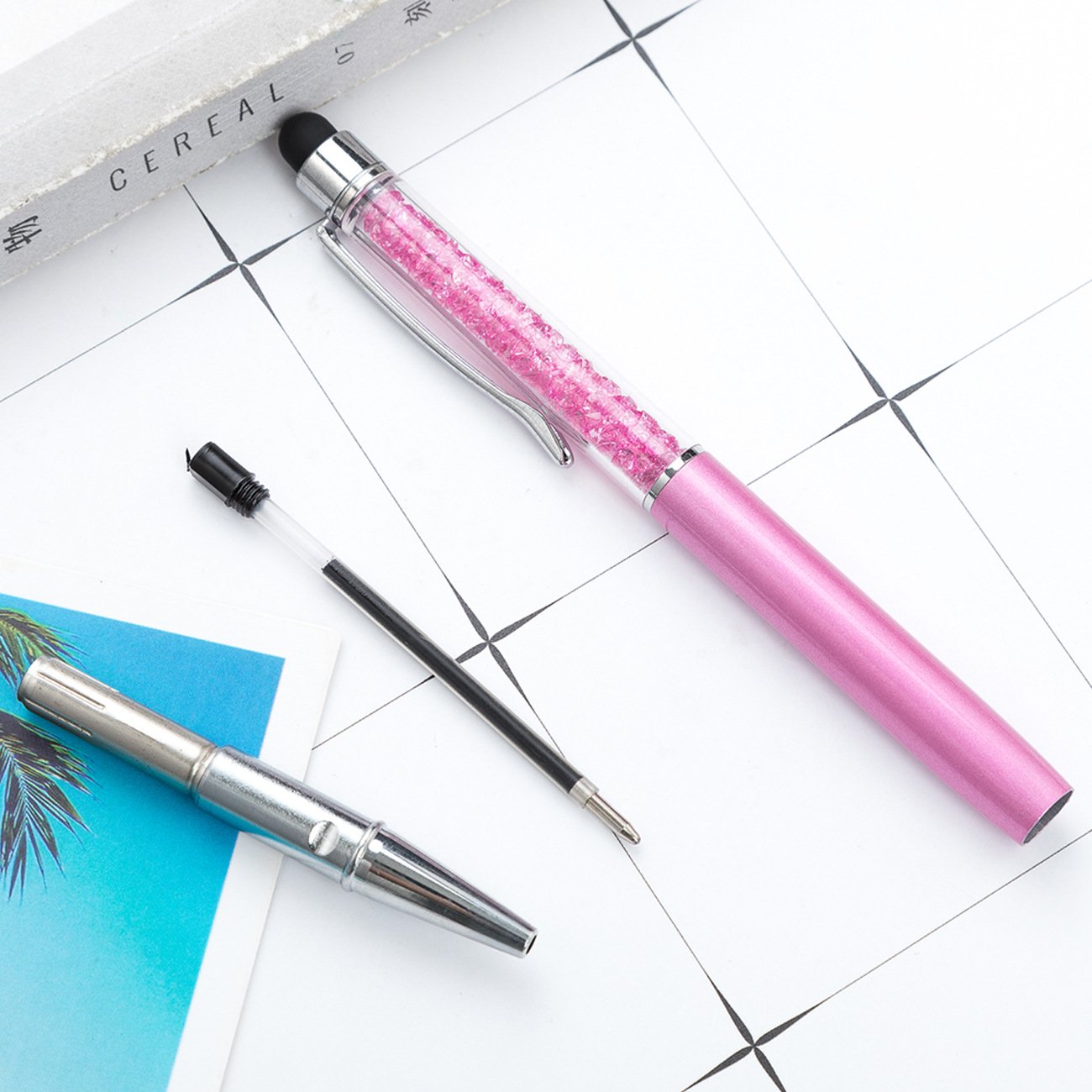 Wholesale Advertising Promotion Gift Pen Custom Logo Crystal Stylus Ballpoint Pen Ball Point Pens