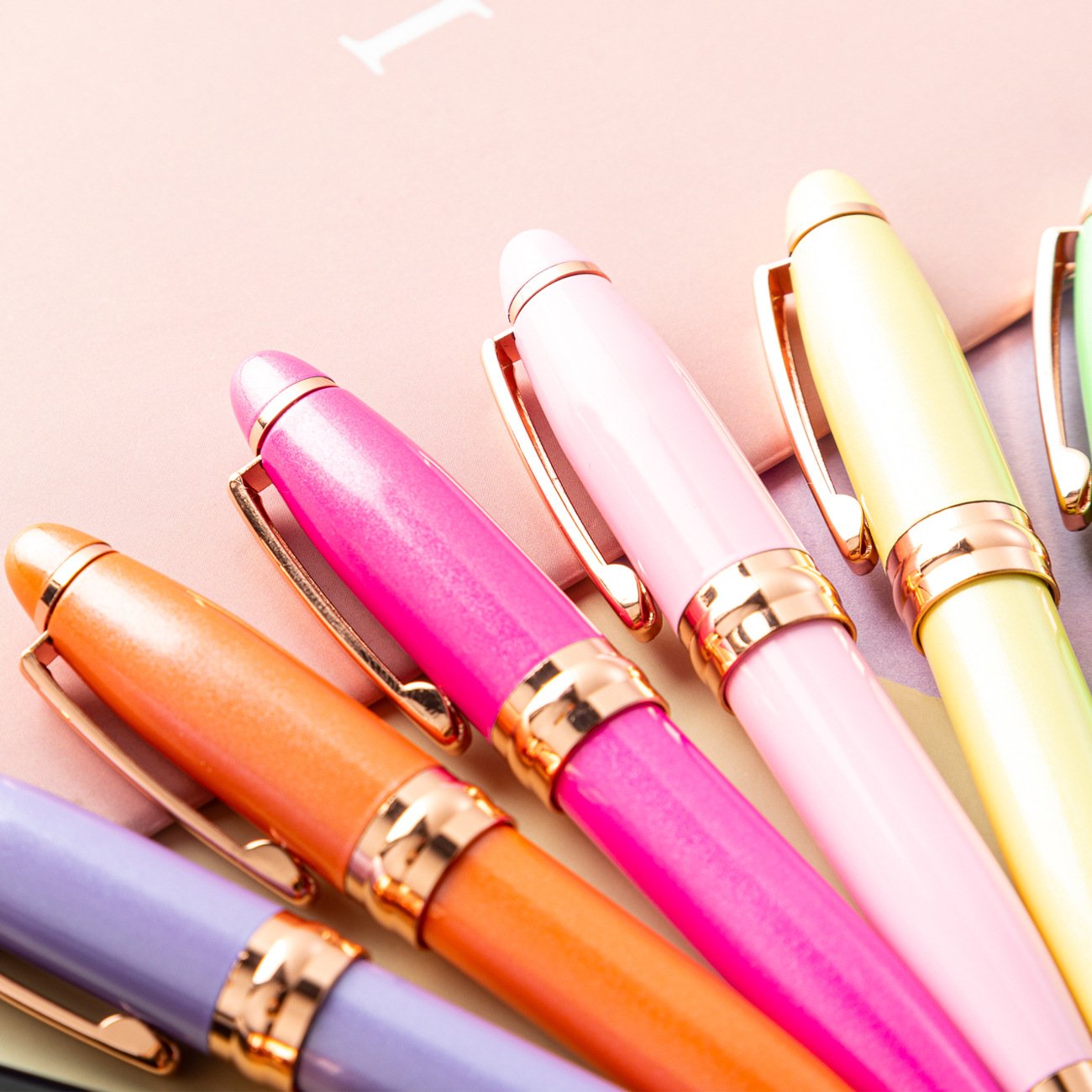 Cute Mini Ballpoint Pen Laser Logo Short Portable Pocket Pen