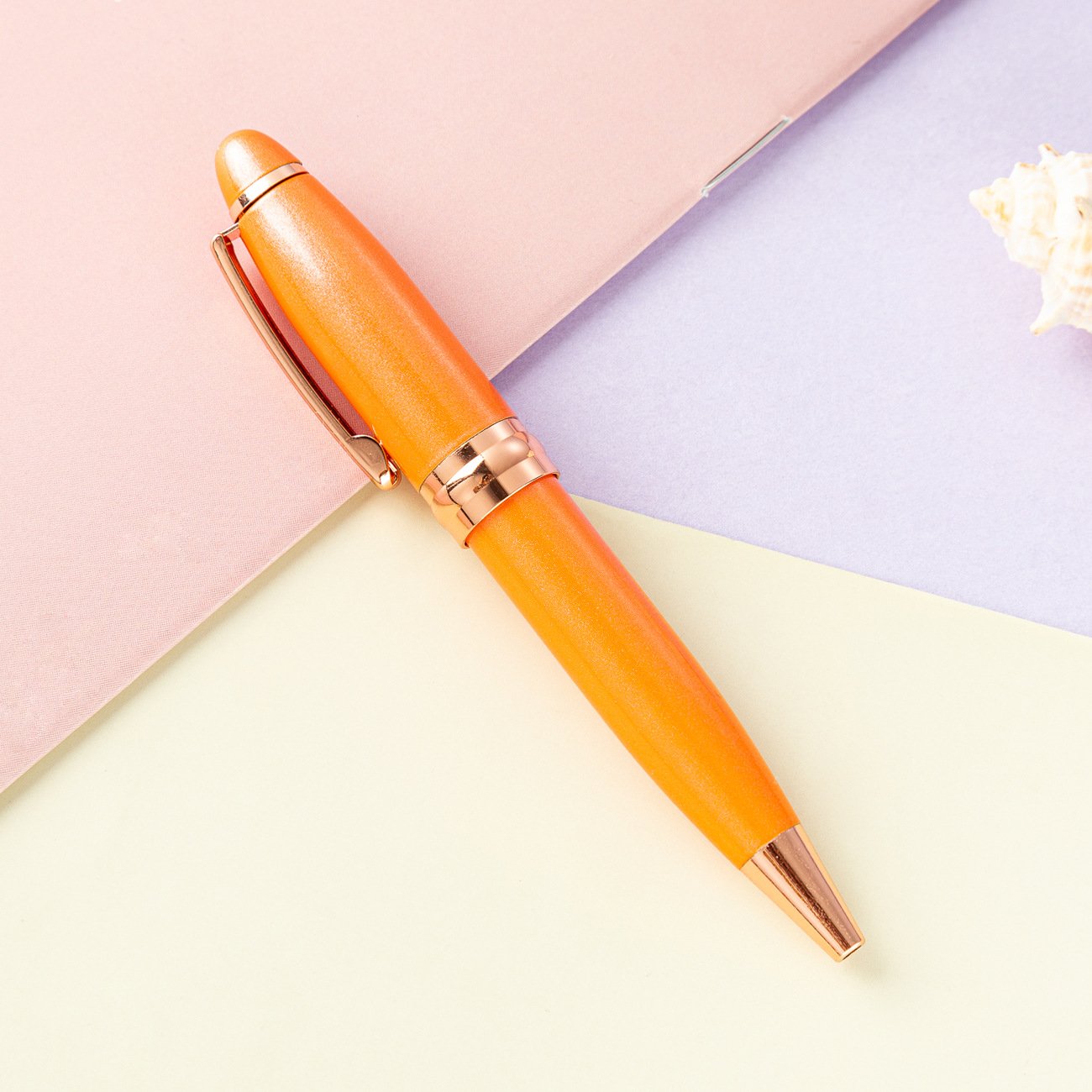 Cute Mini Ballpoint Pen Laser Logo Short Portable Pocket Pen