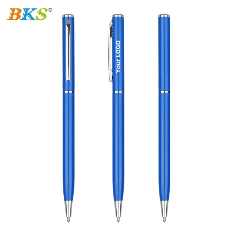 Hot sell gift promotion metal roller pen customized logo slim body advertising pen