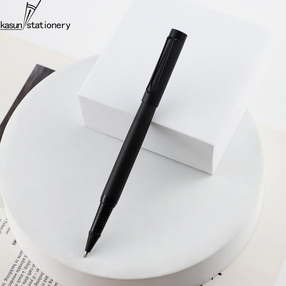 Luxury All Matte Black Metal Ballpoint Pen Professional Business Ball Pen with Custom LOGO for Office Reception Pen