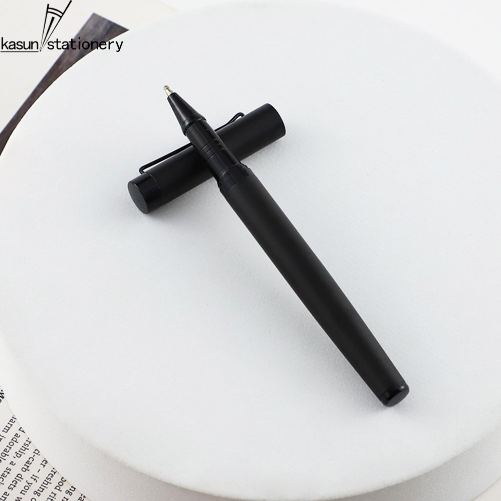Luxury All Matte Black Metal Ballpoint Pen Professional Business Ball Pen with Custom LOGO for Office Reception Pen