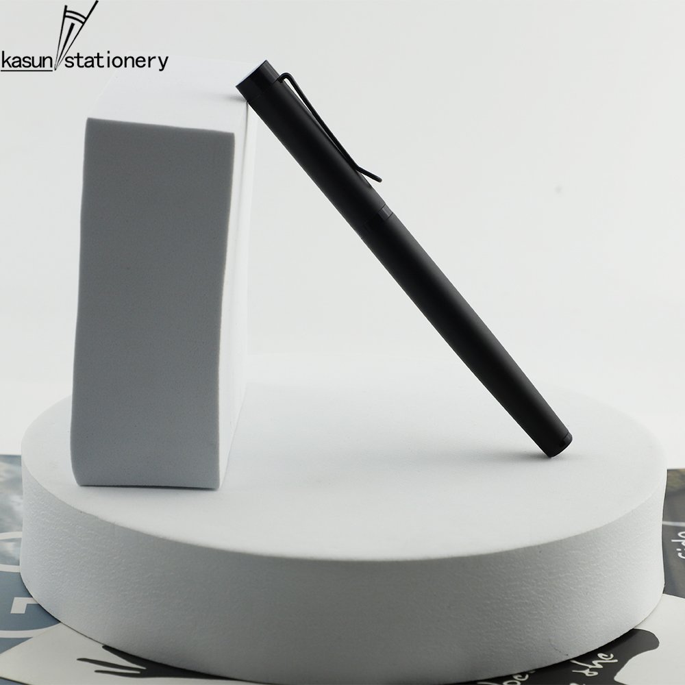 Luxury All Matte Black Metal Ballpoint Pen Professional Business Ball Pen with Custom LOGO for Office Reception Pen