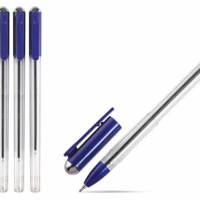 Africa school and office stationery easy Ballpoint Pen Manufacturers Bulk Blue Plastic Ball Point Pen 50 pcs Boxed Ball pen