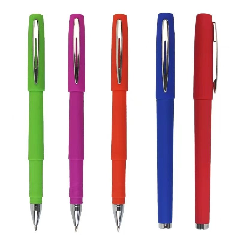 cheap hot promotion promotional cheap plastic gel ink roller ballpoint pens with custom logo