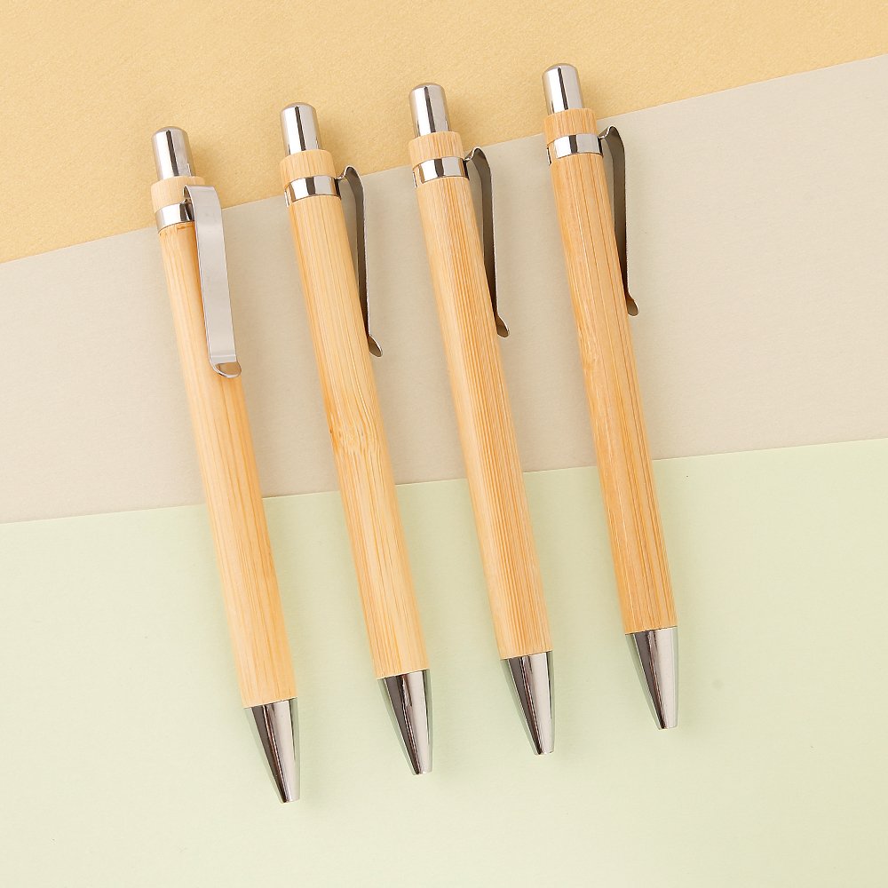 Eco-friendly Office School Wooden Ball Pen Manufacturer Promotion Bamboo ballpoint pen with custom logo