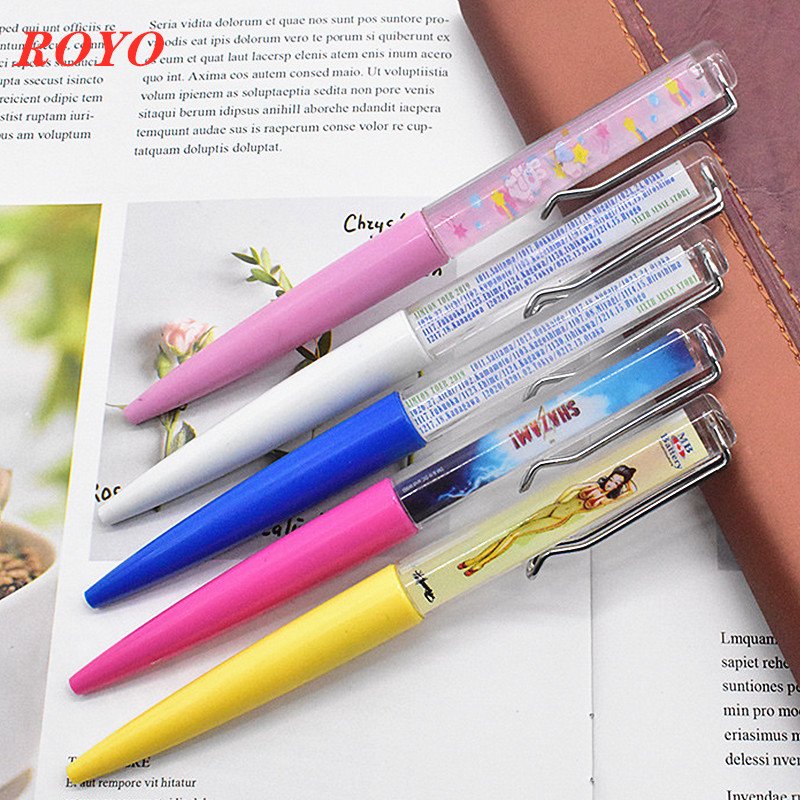 Factory manufacture Advertising ball pen Promotional floating liquid ballpoint pen with custom 2D 3D logo