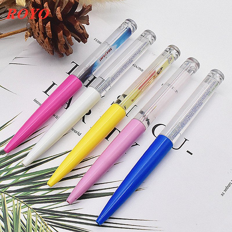 Factory manufacture Advertising ball pen Promotional floating liquid ballpoint pen with custom 2D 3D logo