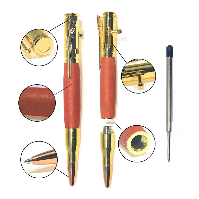 Wholesale creative metal pen press machine gun business ballpoint with custom logo pen