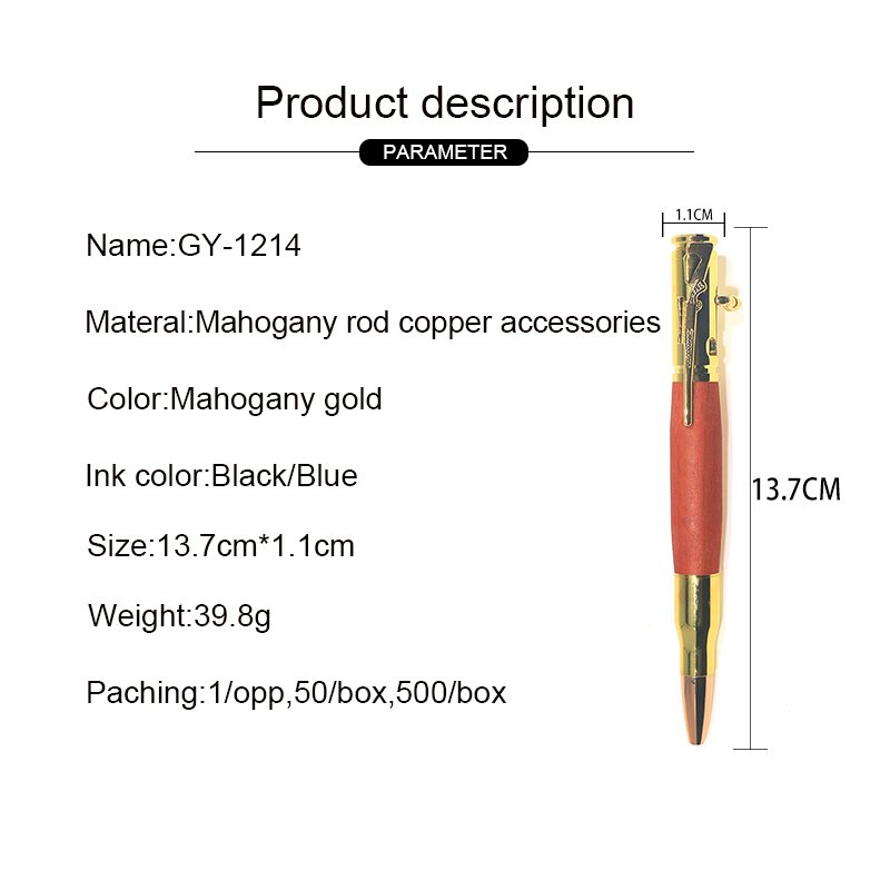 Wholesale creative metal pen press machine gun business ballpoint with custom logo pen
