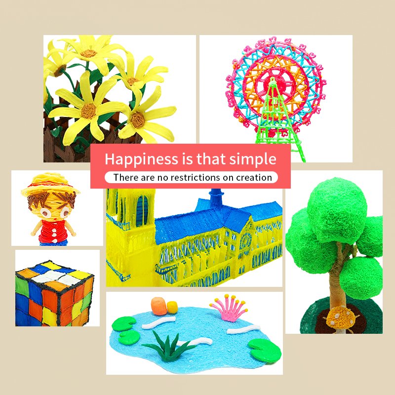 Upgraded Fashionable 3D Plug-in Prin Kid Educational Toys 1.75mm Plastic Filament For 3D Printer Pen