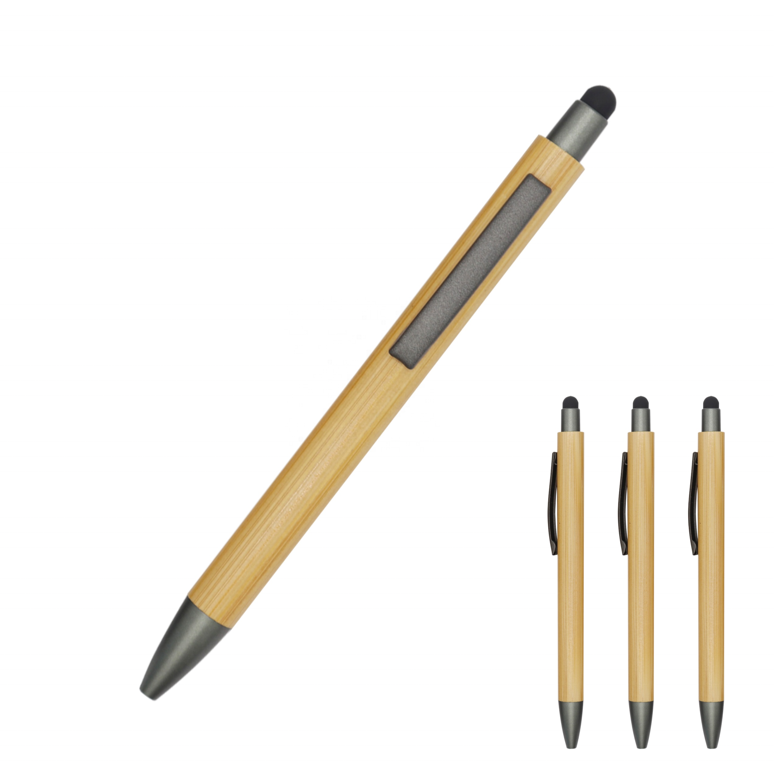 Eco pen Friendly Wood touch Bamboo Ball Pen With stylus Custom Logo Printing Promo Pen