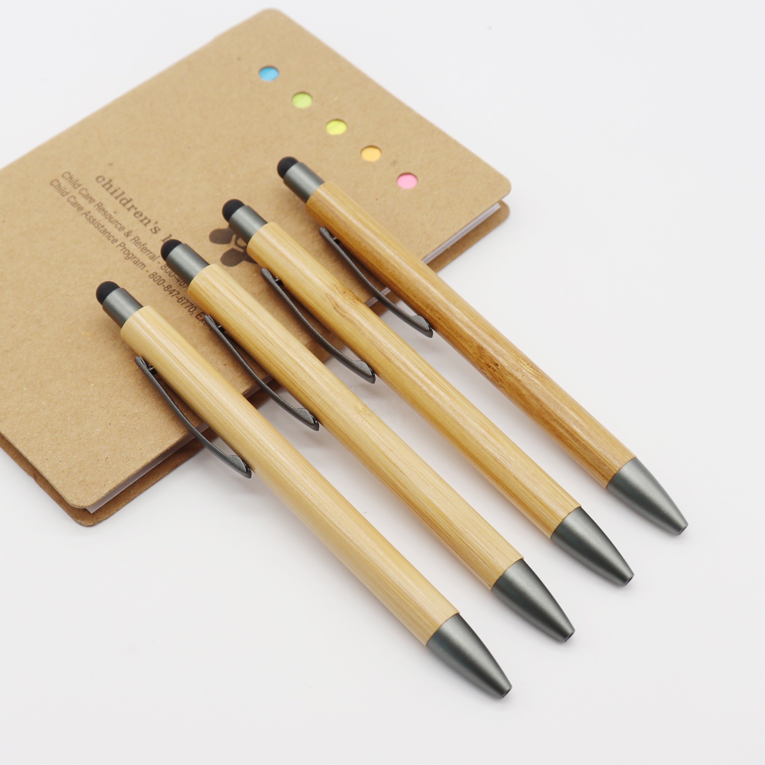 Eco pen Friendly Wood touch Bamboo Ball Pen With stylus Custom Logo Printing Promo Pen