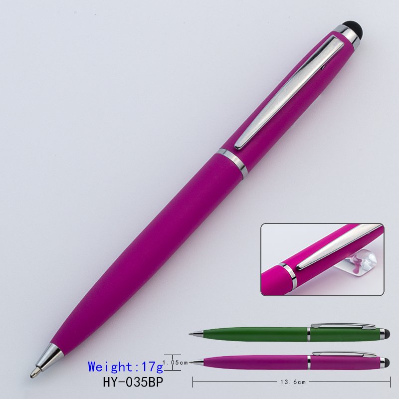 Screen stylus ballpoint pen business office metal gift ball pens with custom pen logo