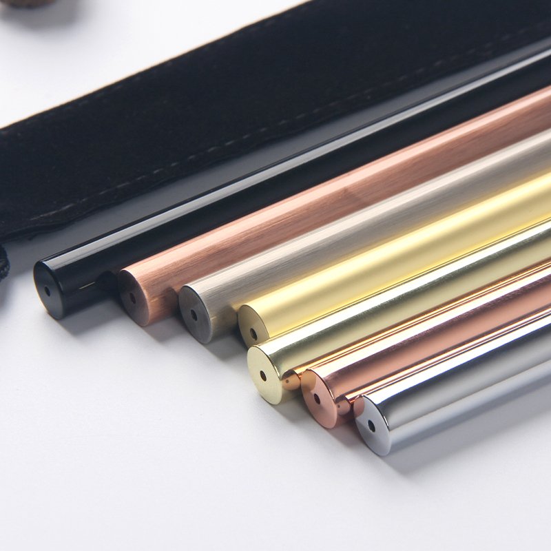 Promotional Liquid Gel Ink Pen Brass Pen Gold Color Metal Heavy Gift Copper Luxury Black Ballpoint Pen