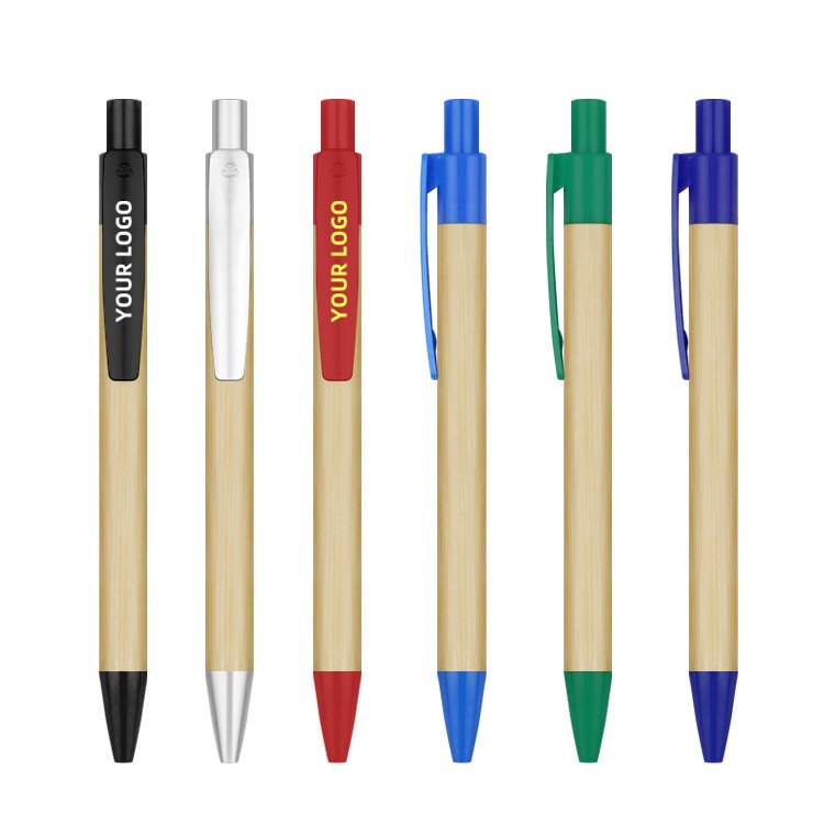 Customized Acceptable Personalized Customized Plastic Bamboo Ballpoint Pen for business promotion