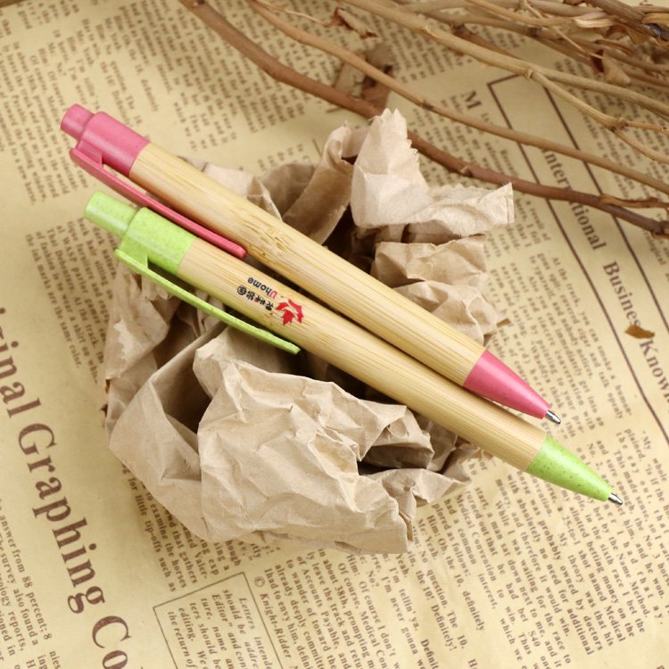Customized Acceptable Personalized Customized Plastic Bamboo Ballpoint Pen for business promotion