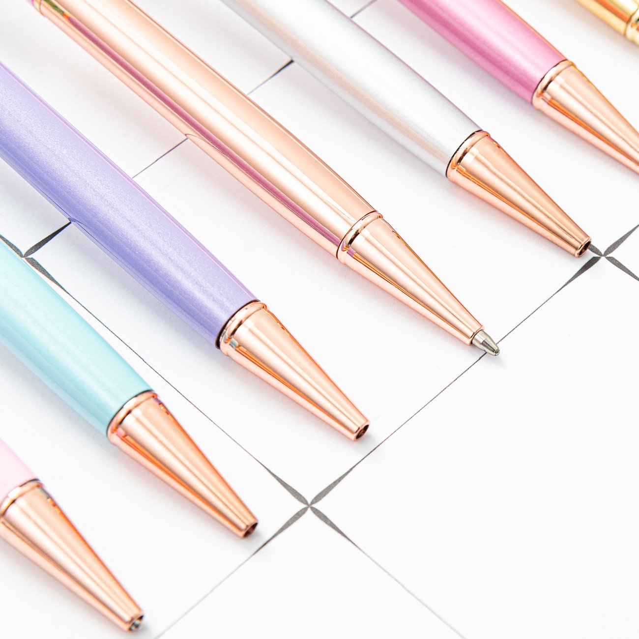 Promotional Gift Stationery Set Ballpoint Pens liquid Full Flower Design Pen Custom With Logo Metal Roller Gel Pen