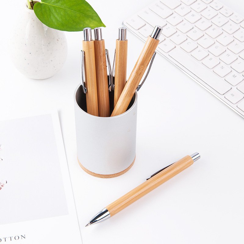 Environmental Promotion office supplies with metal clip customized logo ballpoint pens