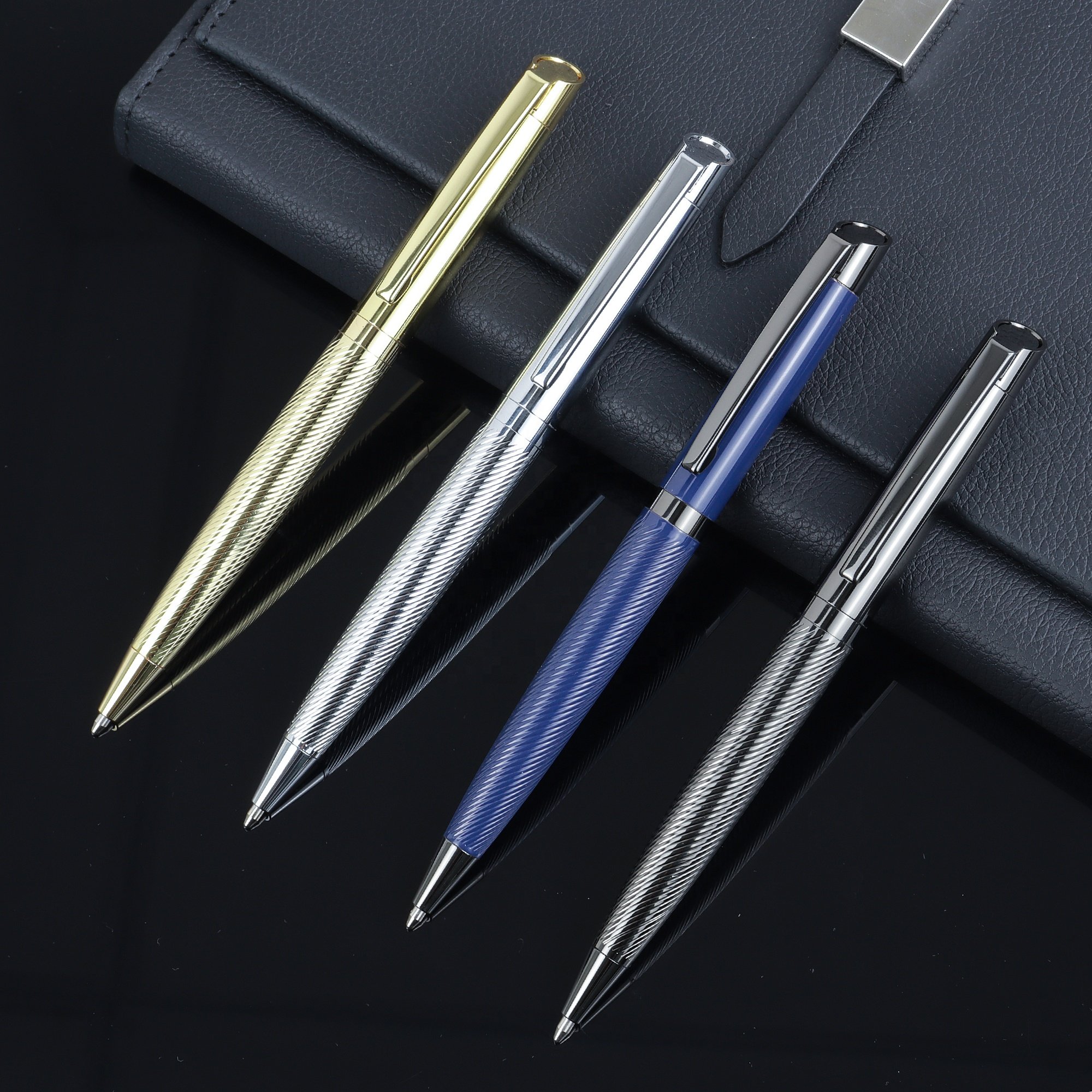 luxury gun black gift pen for men premium metal ballpoint pen with custom logo