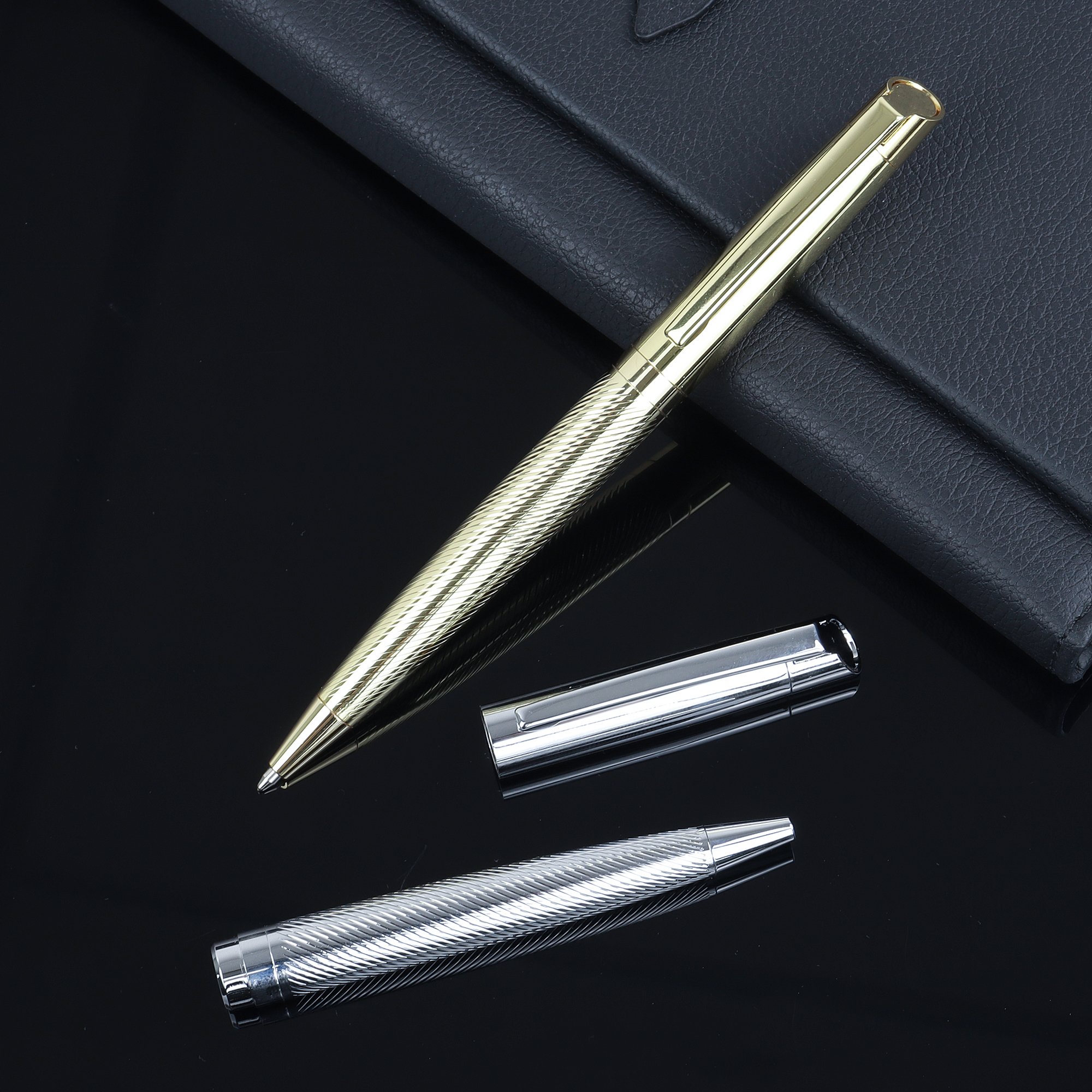 luxury gun black gift pen for men premium metal ballpoint pen with custom logo