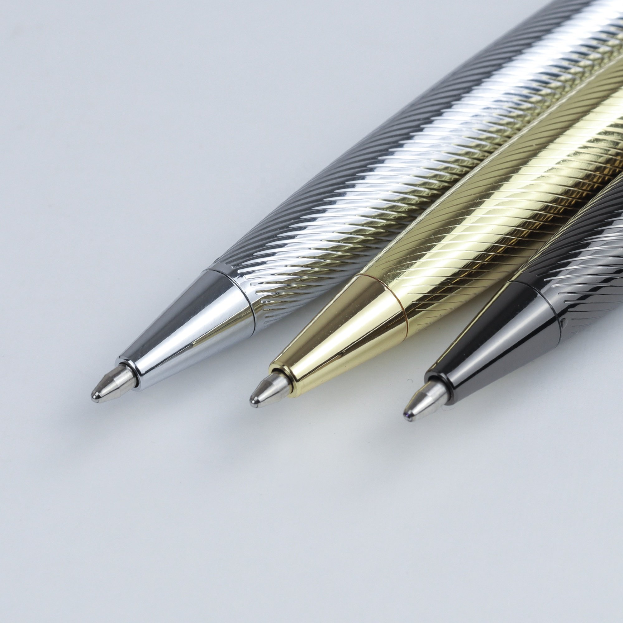 luxury gun black gift pen for men premium metal ballpoint pen with custom logo