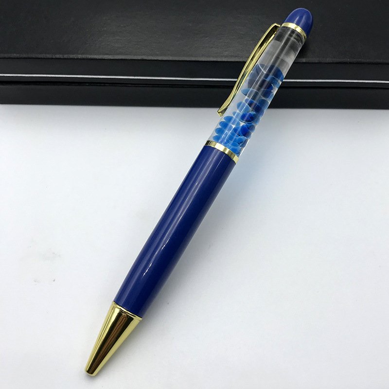 Manufacturers Supply Cheap Price 3D Red Cells Floater Liquid Pens Smooth Metal Write OEM Ballpoint Pen Novelty Body Type Gift