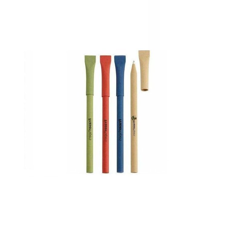 Custom cheap promotion recycled rolling craft paper pen eco friendly biodegradable recyclable ballpoint pen with logo