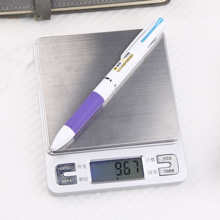 Bulk triple-function fine-point ballpoint pens with custom logo for promotion