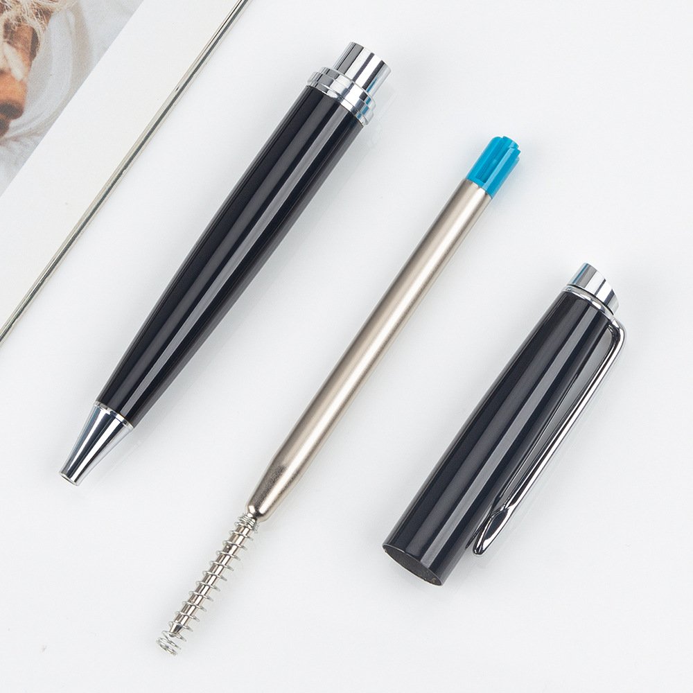 High Quality Customizable Logo Sports Metal 1.0mm Writing Width Ballpoint Pen Factory Wholesale for Advertising Promotions