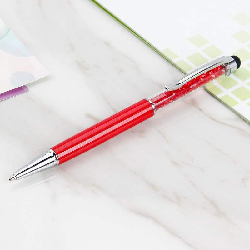 Novelty Crystal Metal Ballpoint Pen Touch Colorful Crystal Filled Pens Diamond Crystal Pen