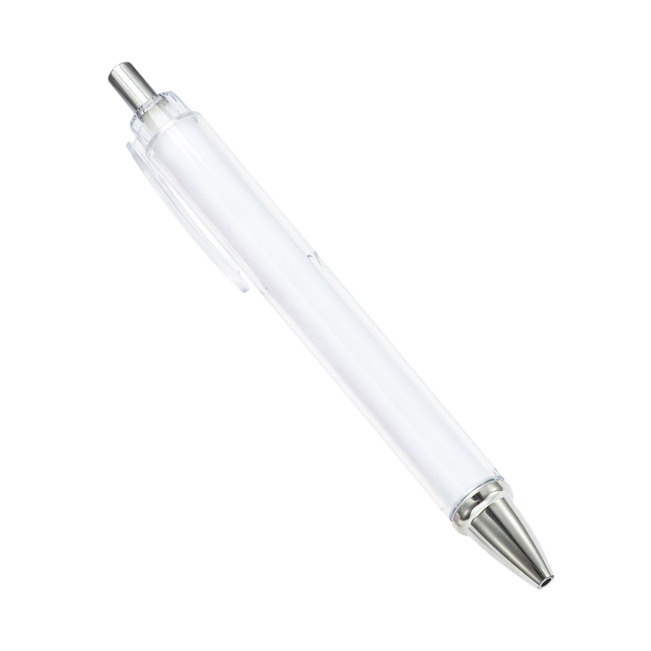Creative Promotional Paper roll pen Advertising gift ball point pen Transparent hollow pole with DIY picture insert