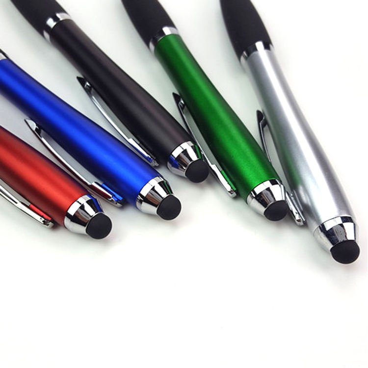 New Design Ballpoint Pen Gift Led Light Pen Touch Screen Promotions Plastic Pen