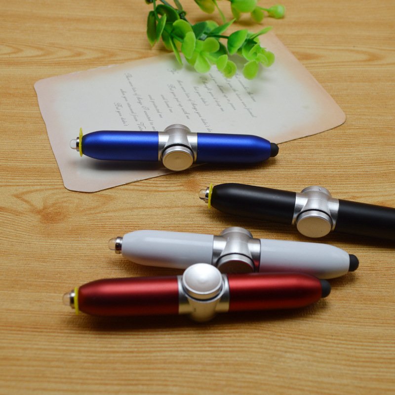Multi Functional Fingertip Gyro Pen Reduce Pressure Stylus Fidget Ballpoint Pens Black Opp Bag Ballpen 2024 Hot Selling Creative