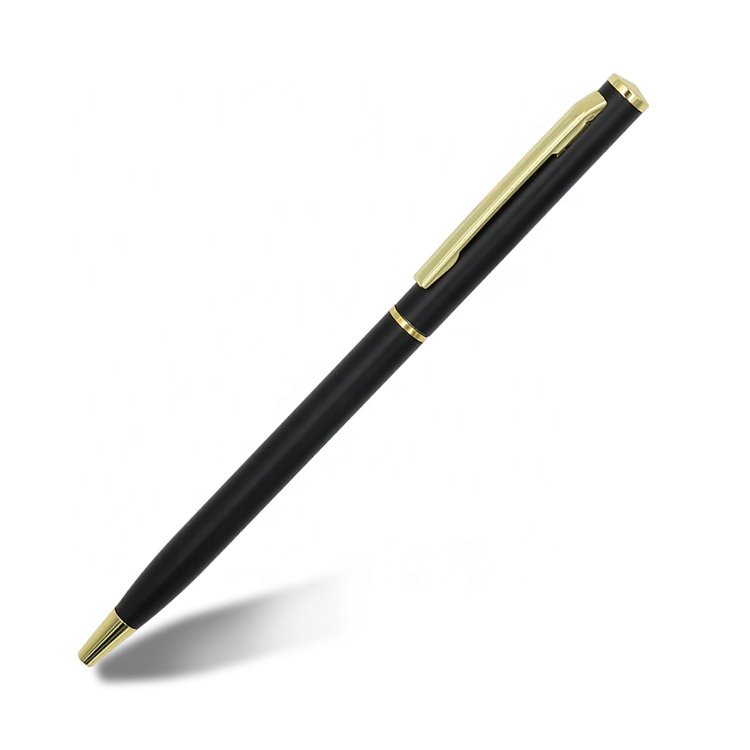 Hot sale Twisted thinner hotel pen elegent metal pen custom logo ballpoint pen