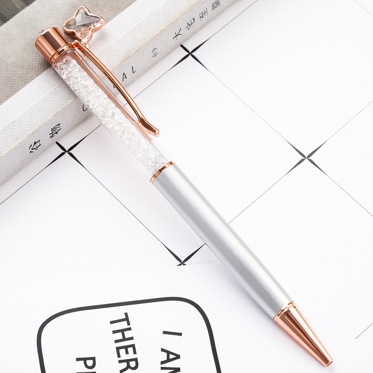 Wholesale Custom Logo Printed Crystal Ballpoint Pen Diamond Metal Business Promotion Pen for Advertising